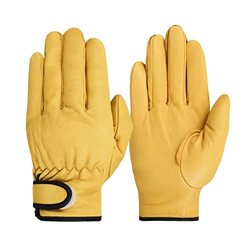 Guantes de Soldador de Cuero Duradero Guantes de Soldadura for Soldadura de Soldadura de Cuero Guantes Resistentes Resistente al Calor (Color : B, Size : M)