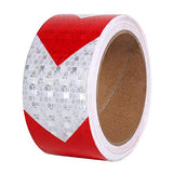 Cinta reflectante de seguridad blanca y roja impermeable de alta visibilidad de 2 pulgadas x 30 pies, cinta reflectora de visibilidad para remolques, camiones, coches