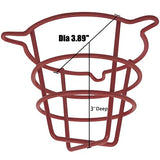 Happy Tree Paquete de 6 protectores de cabeza de aspersor contra incendios para cabezal de fuego de 1/2 pulgadas y 3/4 pulgadas para proteger el montaje empotrado y la pared lateral y la cabeza colgante semiempotrada, rojo