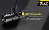 Nitecore MH12 V2 CREE XP-L2 V6 Linterna LED -1200 lúmenes con celda de alta capacidad de 5000 mm y cable de carga Eco Sensa incluido