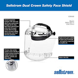 Protector facial de seguridad de doble corona con casco de trinquete y protector de barbilla, tinte transparente, revestimiento antivaho Sta-Clear, corona transparente, S38440