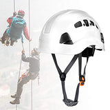 Casco de espeleología, Casco de Seguridad Material de Calidad Resistencia a Altas temperaturas para espeleología(28 * 21 * 18cm-Blanco)