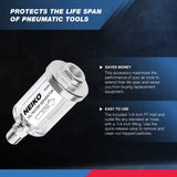 NEIKO 30252A Separador de Agua y Aceite para Pistola de Spray Air HVLP | 1/4 de Pulgada NPT