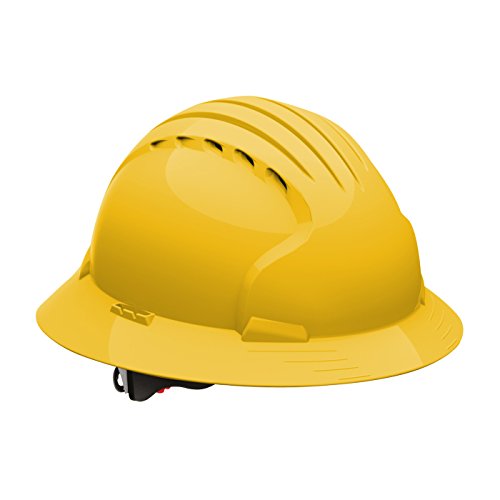 Casco seguridad duro con ventilación, amarillo, clase C, talla única, color amarillo