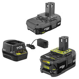 Ryobi Paquete súper combinado de 4 herramientas, 18 voltios ONE+ iones de litio inalámbrico con taladro/controlador, controlador de impacto, sierra alternativa, luz de trabajo, (2) baterías, cargador de 18 voltios, juego de brocas, bolsa de herramientas B