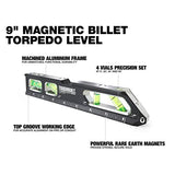 ToughBuilt Nivel de torpedo magnético de 9 pulgadas (TB-H2-L-9T-M)