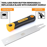 STEELHEAD 6.8-Inch (170mm) Ryoba Double Edge Japanese Pull Saw, High-Quality Japanese SK Steel, 22TPI & 13TPI Flexible Blade, Woodworking, Soft & Hardwoods, Push-Button Blade Change, USA-Based Support