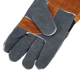 WEYI Guantes de protección para Barbacoa Guantes de Cocina para Exteriores Resistentes al Calor ignífugos portátiles para soldar Café