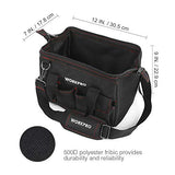 WORKPRO W081020A bolsa de almacenamiento compacta para herramientas, boca ancha superior, 12 pulgadas