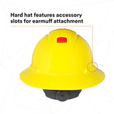 Sombrero duro de ala completa H-802V-UV, suspensión amarilla de trinquete de 4 puntos, ventilado, con Uvicator