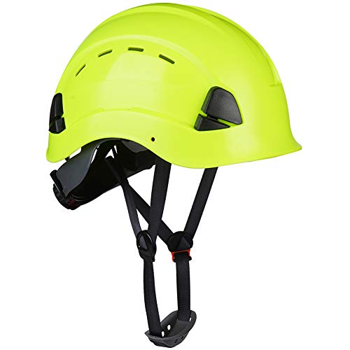 Casco duro de seguridad – Aprobado por ANSI Z89.1 casco ajustable – suspensión de trinquete de 6 puntos, perfecto para construcción (04Lime)