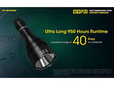 Nitecore P30 - Linterna LED (1000 lúmenes, 676 yardas, con cargador USB Nitecore UM10, batería recargable 18650 NL183 y 2 pilas de litio CR123A EdisonBright)