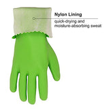 2 pares de guantes resistentes a los químicos, NBR y PVC de doble revestimiento de seguridad, guantes de trabajo de seguridad, ácido, álcalis y aceite, guantes de protección industrial, antideslizantes (M, verde)