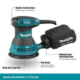 Makita lijadora orbita aleatoria, 5 pulgadas