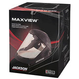 Jackson Safety Maxview - Protector facial ligero con trinquete, tinte transparente, sin revestimiento, negro, 14200 (quitar la película protectora antes de usar)