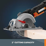 Worx WX439L - Sierra circular eléctrica compacta de 4,5 amperios