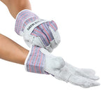 Mikel's GCL-2 Guantes para Trabajo de Carnaza con Loneta