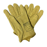 Guantes de soldador Guantelete Resistente a Las Llamas Amarillo Claro