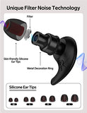 Tapones para los oídos para dormir con cancelación de ruido, tapones para los oídos para reducción de ruido, tapones para los oídos para cancelación de ruido de ronquidos, tapones suaves y reutilizables para dormir, ronquidos, bloqueo de sonido, 4 almohad