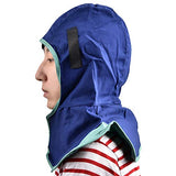 Capucha soldador, elegante, hermosa, azul, hebilla ligera, transpirable, fresca, cómoda de usar, capucha de protección de soldadura para soldar