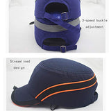 WBZ Casco Gorra  De Seguridad 5,5 CM ala Corta 360 ° Ventilación Total Material ABS Ajuste De Hebilla De Tres Engranajes Protección De Forro Trabajo Gorra Transpirable Gorra De Trabajo