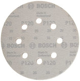 Bosch Home and Garden 2609256A25 - Juego de hojas de lija (5 unidades, para lijadoras orbitales aleatorias)