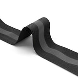 Reemky Cinta Reflectante de Alta Visibilidad, Ancho 1.96"Cinta de Seguridad reflectiva de Tela Advertencia de Cosido Ajuste de Seguridad （Negro 16ft / 5M）