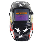 Casco de Soldadura con energía Solar Capucha de oscurecimiento automático con Rango de Sombra Ajustable 4/9-13 para máscara de Soldador de Arco Mig TIG(Black)