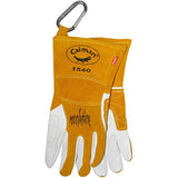 Guantes de soldador y fundición, color dorado, M