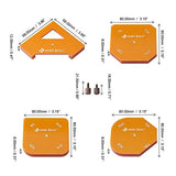 HERMIT TOOLS Plantilla de esquina 12 en 1 para enrutadora/recortadora R5 R10 R15 R20 R25 R30, T5 T10 T15 T20 T25 T30 Medio Redondo Radio de esquina Quick Jig (12 radios diferentes)