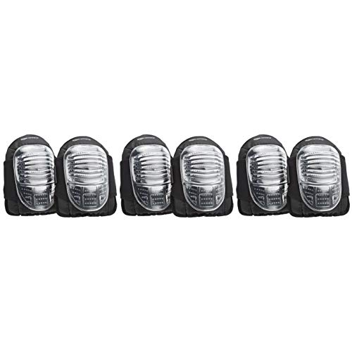 AmazonCommercial - Rodilleras de gel con tapa dura, 26,7 cm, transparente, 3 pares
