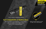 Nitecore MH12 V2 CREE XP-L2 V6 Linterna LED -1200 lúmenes con celda de alta capacidad de 5000 mm y cable de carga Eco Sensa incluido