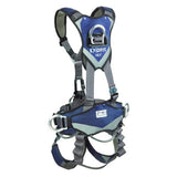 3M 1113346 DBI-SALA ExoFit NEX - Arnés de rescate de cuerpo; parte trasera de aluminio/delantero/suspensión; anillos en D, cinturón con almohadilla/anillos laterales en D, correas de bloqueo para las piernas, mediano, azul/gris