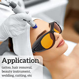 Gafas de seguridad láser, protección para los ojos OD6+ 190 nm-490 nm longitud de onda láser depilación tatuaje gafas de gafas, luz UV gafas protectoras para grabado láser