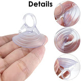 Theshai 12 ganchos de ventosa de plástico transparente de 45 mm con bucles extraíbles para ventanas de vidrio, parabrisas, azulejos, cocina, baño, espejo, ducha, terrario, coche, ventana, oficina, colgadores