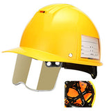 Casco de Construcción Casco de Ingeniería Material ABS Lente Telescópica Oculta Ventana de Información Personal Diseño De Cuidado De La Barbilla Refuerzo De Remache Fuerte Sombrero De Ingeniería