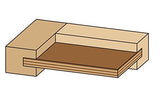 Adjustable Tongue and Groove Bit Set for Mission Style Cabinet Doors, 1/2-Inch