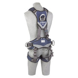 3M 1113346 DBI-SALA ExoFit NEX - Arnés de rescate de cuerpo; parte trasera de aluminio/delantero/suspensión; anillos en D, cinturón con almohadilla/anillos laterales en D, correas de bloqueo para las piernas, mediano, azul/gris