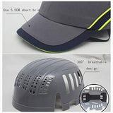 WBZ Casco Gorra  De Seguridad 5,5 CM ala Corta 360 ° Ventilación Total Material ABS Ajuste De Hebilla De Tres Engranajes Protección De Forro Trabajo Gorra Transpirable Gorra De Trabajo