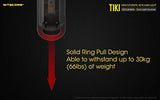 NITECORE TIKI Mini Futuristic LED Llavero Luz 300 Lumens-Integrado Batería de iones de litio recargable