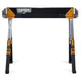 ToughBuilt - Sawhorse plegable - Resistente, duradero, ligero, resistente, 100% acero de alta calidad - Brazos de apoyo ajustables de hasta 4 x 4 - Capacidad de 1200 libras - (TB-C700) - Paquete de 2