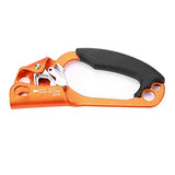 Ascenso de Escalada, Dispositivo de Escalada Abrazadera de Mano Derecha para Cuerda de Escalada para Equipos de Escalada en Roca Ae 8 Mm a 13 Mm(Anaranjado)