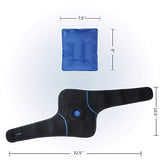 ComfiLife Paquete de hielo para rodilla con envoltura – rodillera – reutilizable – Paquete de gel de terapia caliente y frío – Soporte de compresión ajustable para lesiones, dolor de rodilla, cirugía de rodilla, artritis, menisco y más
