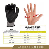 ATERET Guantes de trabajo de utilidad general, protección contra cortes e impactos, ligeros y transpirables, ajuste de rendimiento multiusos, duraderos (1 par, grande)