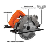 BLACK+DECKER - Sierra circular de 7-1/4 pulgadas con láser, 13 amperios (BDECS300C)