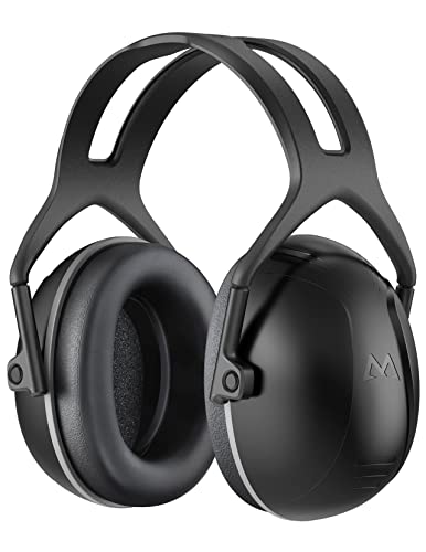 Auriculares de bloqueo de ruido SNR de 35 dB, eficaz protección auditiva ajustable, orejeras de reducción de ruido para disparar, cortar, césped o caza, con bolsa de almacenamiento