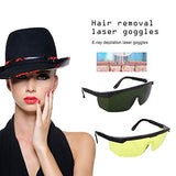 Contiman Gafas de Seguridad láser Protección Ocular para IPL/E-Light Depilación Gafas Protectoras de Seguridad Gafas universales Gafas Amarillas