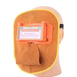 Capucha Soldador de cuero Máscara de soldadura Capucha Vaca Cómoda capucha de soldadura