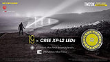 Nitecore TM20K - Foco de búsqueda LED táctica recargable USB-C de ultra alto rendimiento, 19 x CREE XP-L HD, 20000 lúmenes con 2 fundas de batería Eco Sensa gratis