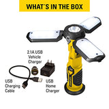STANLEY SAT3S - Luz de trabajo recargable de iones de litio de 600 lúmenes con cargador de alimentación USB